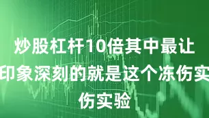 炒股杠杆10倍其中最让我印象深刻的就是这个冻伤实验